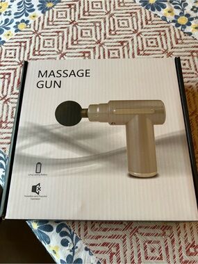 Mini Portable Massage Gun with 4 Heads, USB Rechargeable, Lightweight
